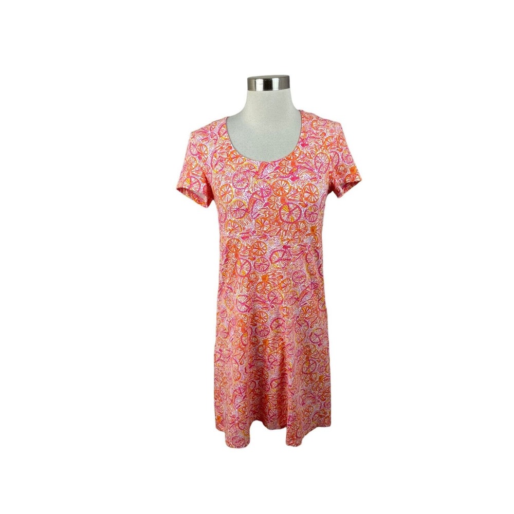Lilly Pulitzer Orange Pink Ten Speed Kelsea Knit Shift Dress Size XS